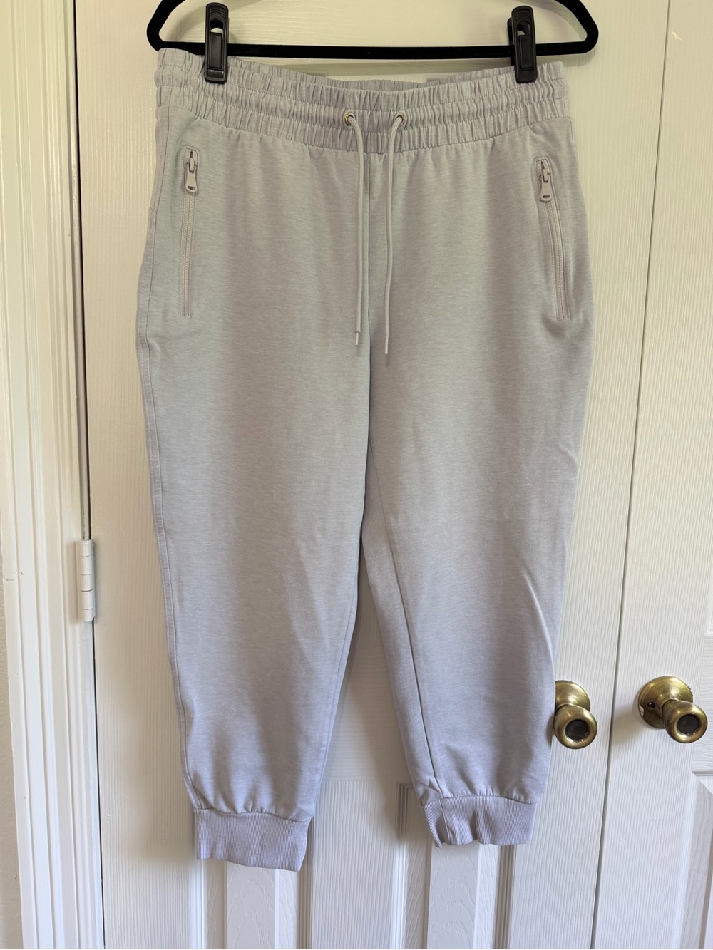 Old Navy Active Dynamic Fleece High Rise Jogger Pants Gray Petite Large Zip Pock